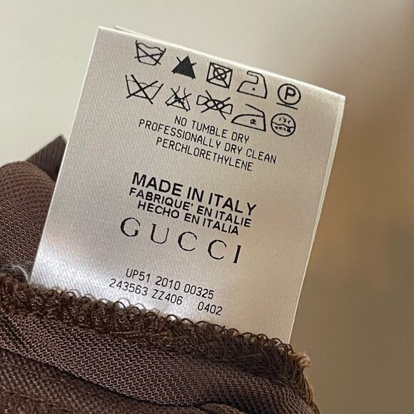 Gucci Slim Fit Low Rise Ankle Pants Womens 40 US 4 Chocolate Brown - Picture 9 of 11